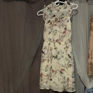 Monteau Cream Floral Mini Dress